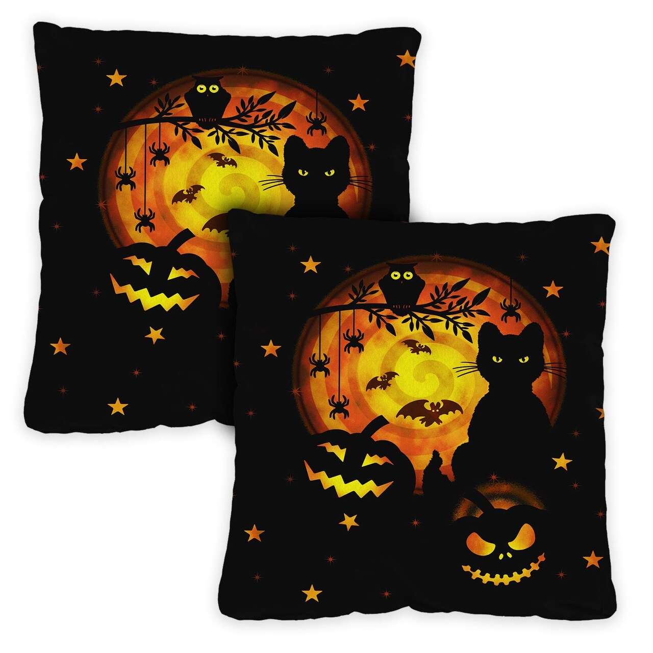 Scary Halloween Decorative Halloween Indoor/Outdoor Pillow Cover (set of 2)